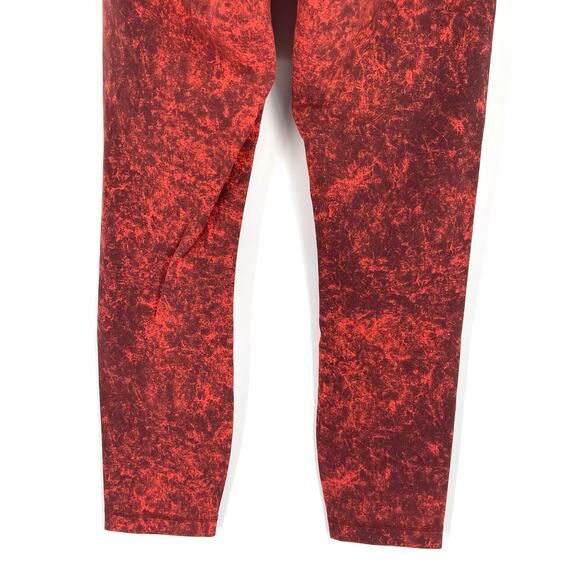 Lululemon Wunder Train High Rise Tight 23" Denim Wash Print Autumn Red Black 4 - Picture 6 of 10